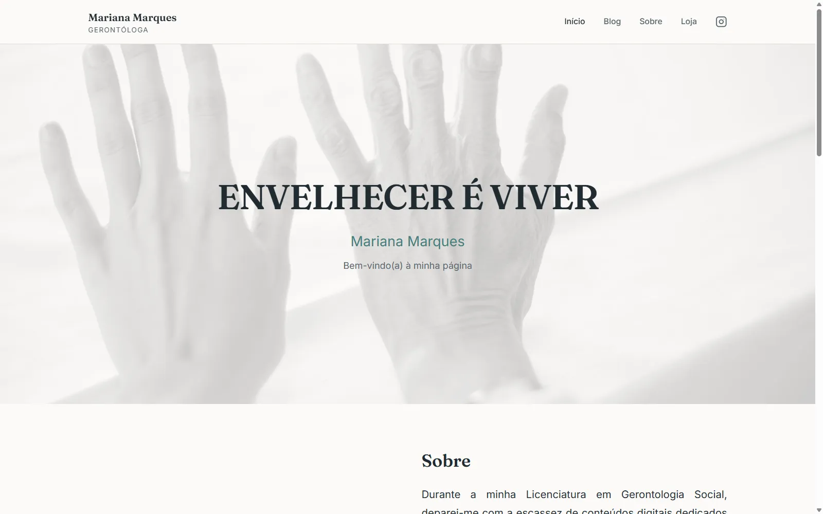 Arte de Saber Envelhecer interface screenshot